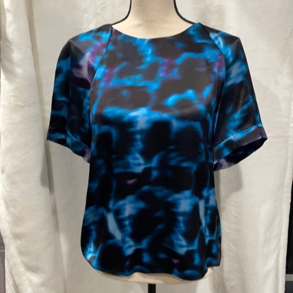 Erdem Silk S/S Blouse All Over Abstract Print.